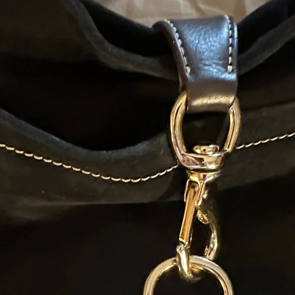Dooney & Bourke Black Suede Hobo Bag - Picture 3 of 11